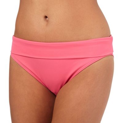 Pink folded waist bikini bottoms